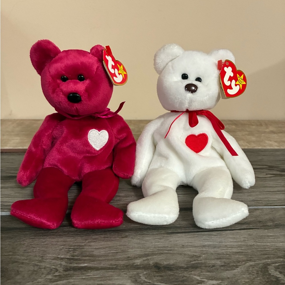 Ty Beanie Babies Valentino & Valentina